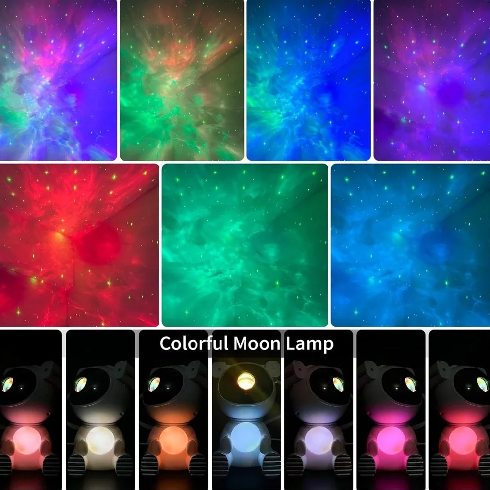 Cayclay Astronaut Galaxy Star Projector LED Night Light w/ Remote